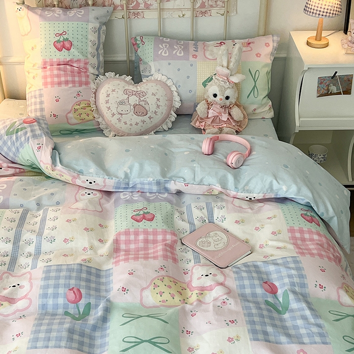 91家纺网 家纺一手货源 找家纺 昔可 2024新款13070全棉四件套系列（第三批） 甜心奶狗