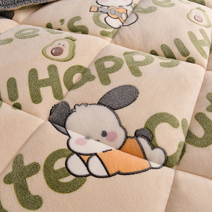 91家纺网 家纺一手货源 找家纺 南北家居 2024新款AB版雪花绒羊羔绒冬被被子被芯 萌宠乐园