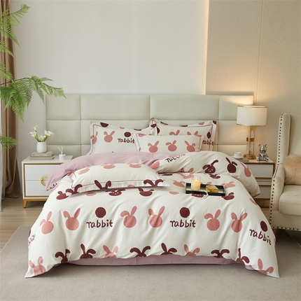 91家纺网 家纺一手货源 找家纺 （总）品乐家纺 2024新款32支全棉超柔生态磨毛四件套