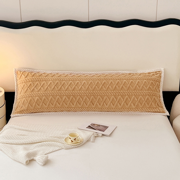 91家纺网 家纺一手货源 找家纺 梦舒羽 2025新款220克高克重塔芙绒枕套1.8m枕芯套情侣1.5枕头套 优雅咖