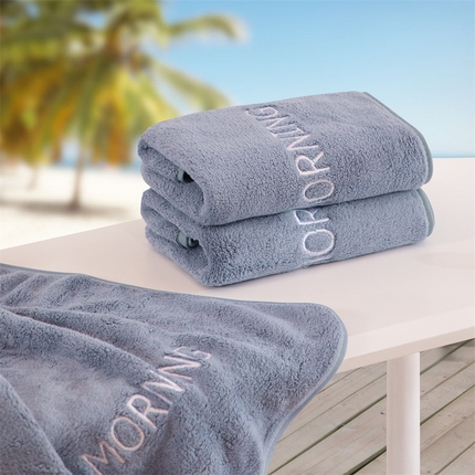 91家纺网 家纺一手货源 找家纺 （总）彩虹毛巾 2024新款加厚珊瑚绒方巾毛巾浴巾三件套家用吸水毛巾浴巾套装开学季学生洗脸毛巾