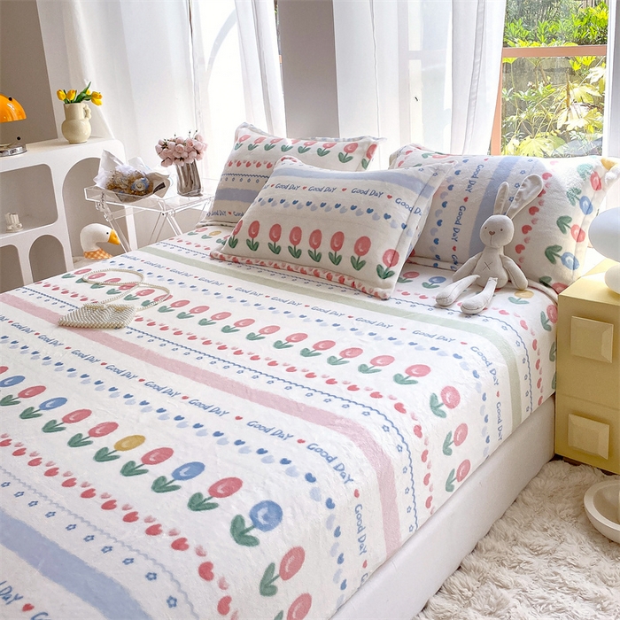 91家纺网 家纺一手货源 找家纺 凯儿家纺  2024新款加厚高克重印花系列单床笠 元气满满