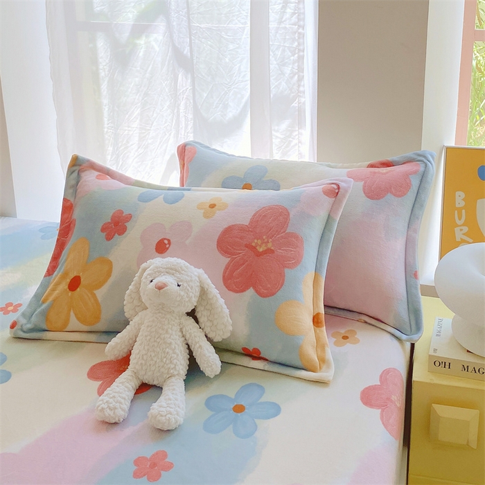 91家纺网 家纺一手货源 找家纺 凯儿家纺  2024新款加厚高克重印花系列单床笠 彩韵花香