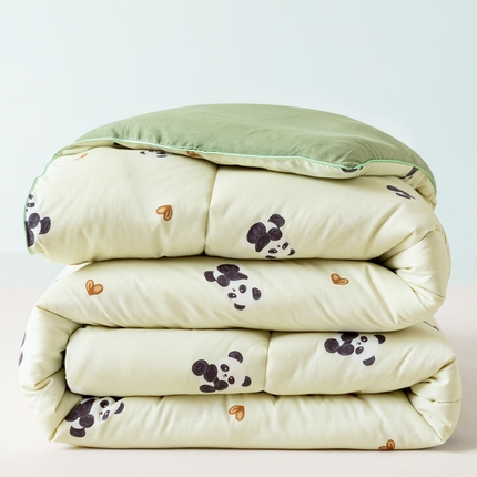 91家纺网 家纺一手货源 找家纺 丫丫家纺 2024直播爆款糯小棉冬被加厚四季被春秋被可配四件套学生床单人双人被子被芯 （免费提供买家秀） 爱心熊猫