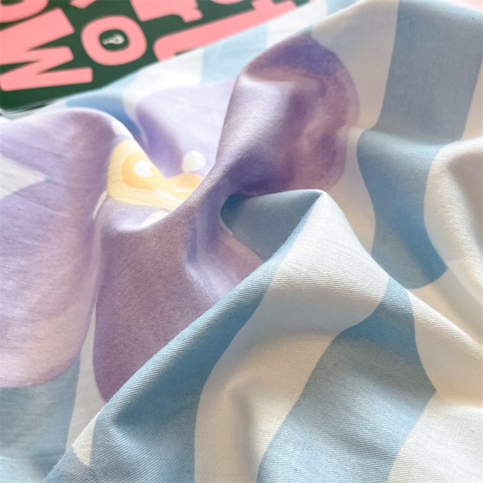 91家纺网 家纺一手货源 找家纺 红粉佳人 2025新款棉加绒印花四件套 花园小兔