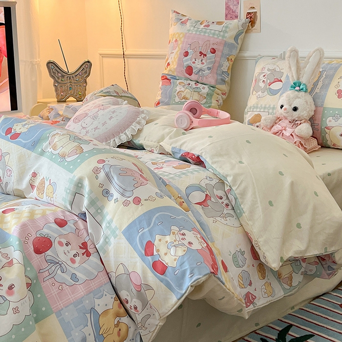 91家纺网 家纺一手货源 找家纺 昔可 2024新款13070全棉四件套系列（第三批） 昭和萌宠