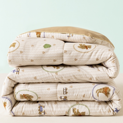 91家纺网 家纺一手货源 找家纺 丫丫家纺 2024直播爆款糯小棉冬被加厚四季被春秋被可配四件套学生床单人双人被子被芯 （免费提供买家秀） 欧巴熊欧尼兔