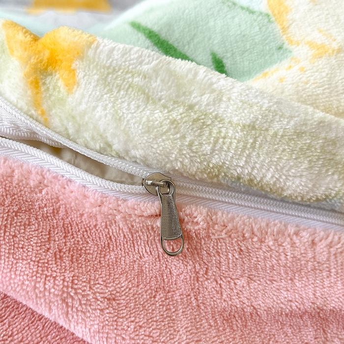 91家纺网 家纺一手货源 找家纺 2024新款200g加厚防静电牛奶绒小清新四件套 绒-缤纷花园