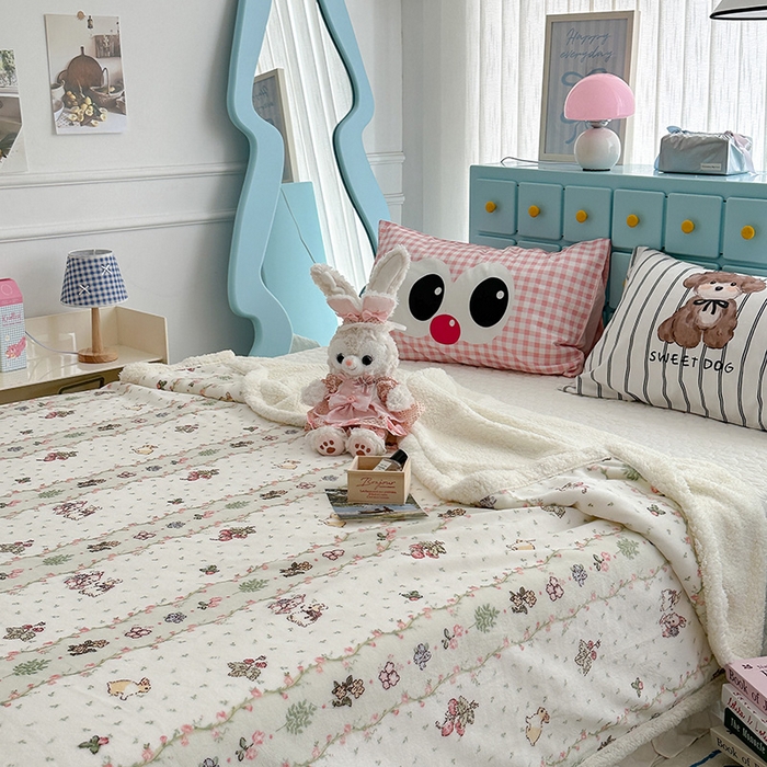 91家纺网 家纺一手货源 找家纺 （总）昔可家纺 2024新款羊羔绒牛奶绒毛毯系列（三）-卡通系列