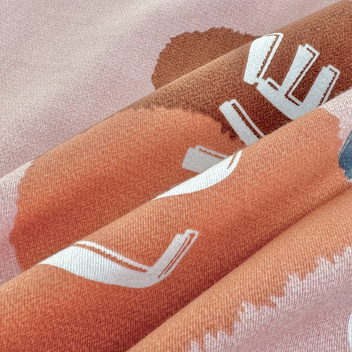 91家纺网 家纺一手货源 找家纺 优尚家纺 2025新款全棉磨毛纯棉喷气印花清新轻奢款四件套 清新款-绯心绣语