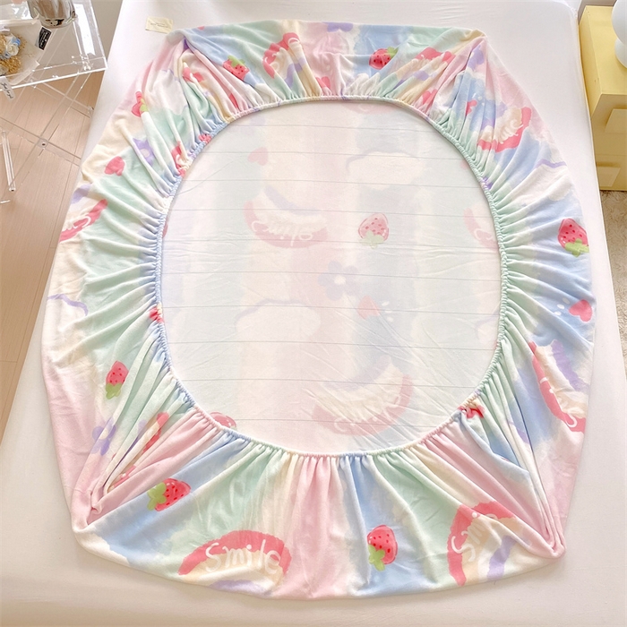 91家纺网 家纺一手货源 找家纺 凯儿家纺  2024新款加厚高克重印花系列单床笠 云间光彩