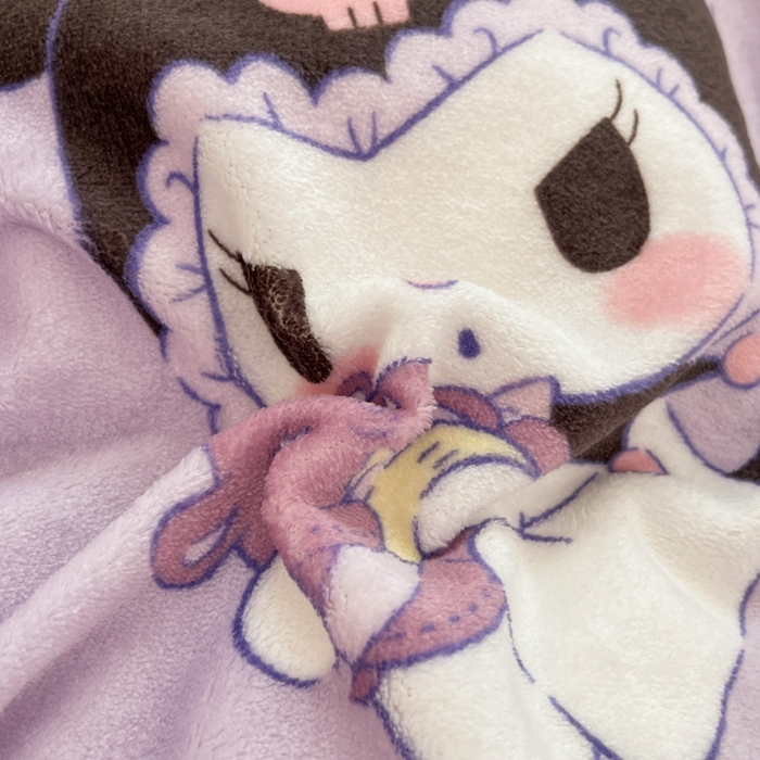 91家纺网 家纺一手货源 找家纺 2024新款三丽鸥牛奶绒小版四件套 牛奶绒小版-星星库洛米