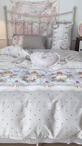 91家纺网 家纺一手货源 找家纺 昔可 2024新款13070全棉四件套系列（第三批） 昭和小羊