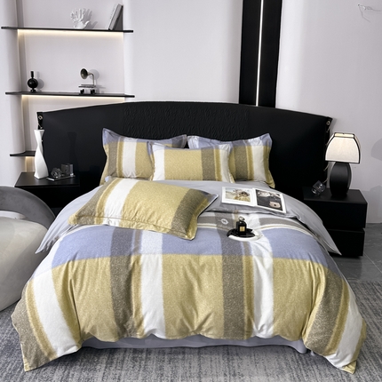 91家纺网 家纺一手货源 找家纺 （总）2025新款全棉加厚生态磨毛印花四件套-基础款