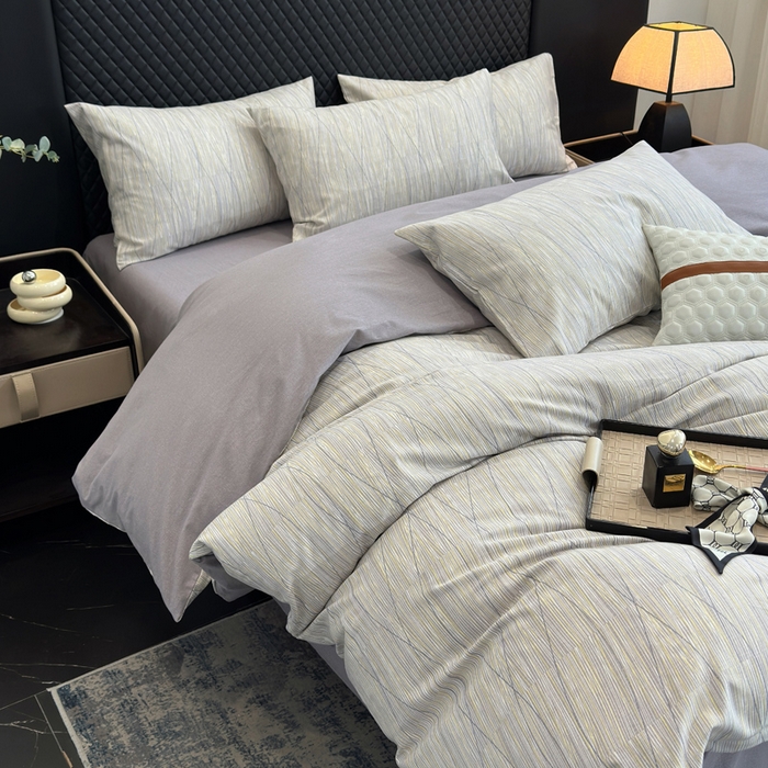 91家纺网 家纺一手货源 找家纺 怡家居 2024新款全棉磨毛印花四件套 寻意