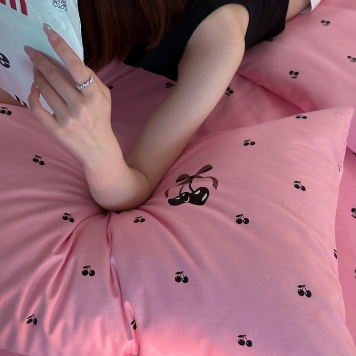 91家纺网 家纺一手货源 找家纺 怡家居 2024新款全棉磨毛印花四件套 小甜心