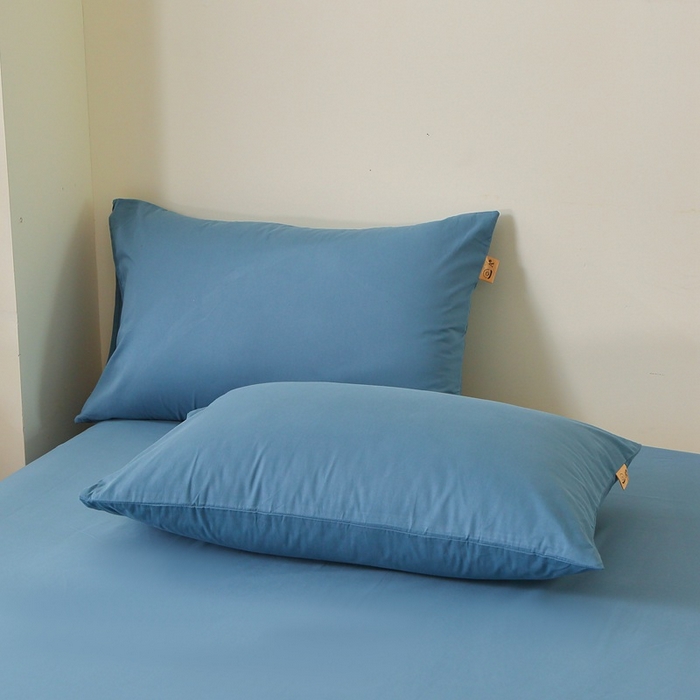 91家纺网 家纺一手货源 找家纺 晶缦家纺 2024新款全棉13376纯色喷气全棉磨毛单品枕套 暖芸馨-蝶翅蓝
