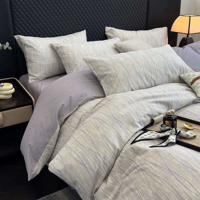 91家纺网 家纺一手货源 找家纺 怡家居 2024新款全棉磨毛印花四件套 寻意