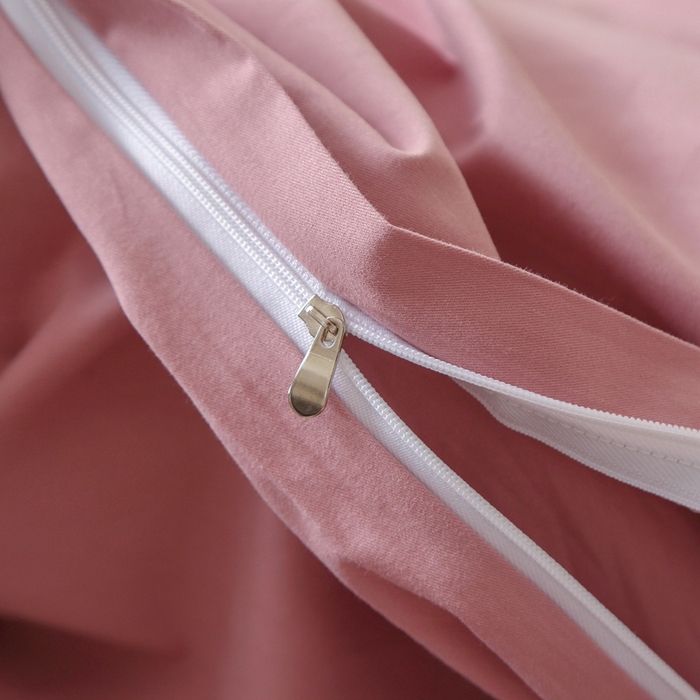 91家纺网 家纺一手货源 找家纺 晶缦家纺 2024新款全棉13376纯色喷气全棉磨毛单品被套 暖芸馨-山黎豆红