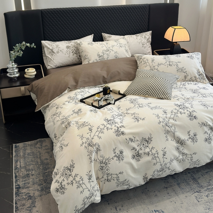 91家纺网 家纺一手货源 找家纺 怡家居 2024新款全棉磨毛印花四件套 寻花集