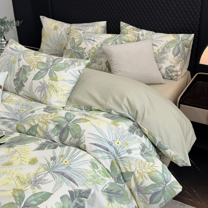 91家纺网 家纺一手货源 找家纺 怡家居 2024新款全棉磨毛印花四件套 月光森林