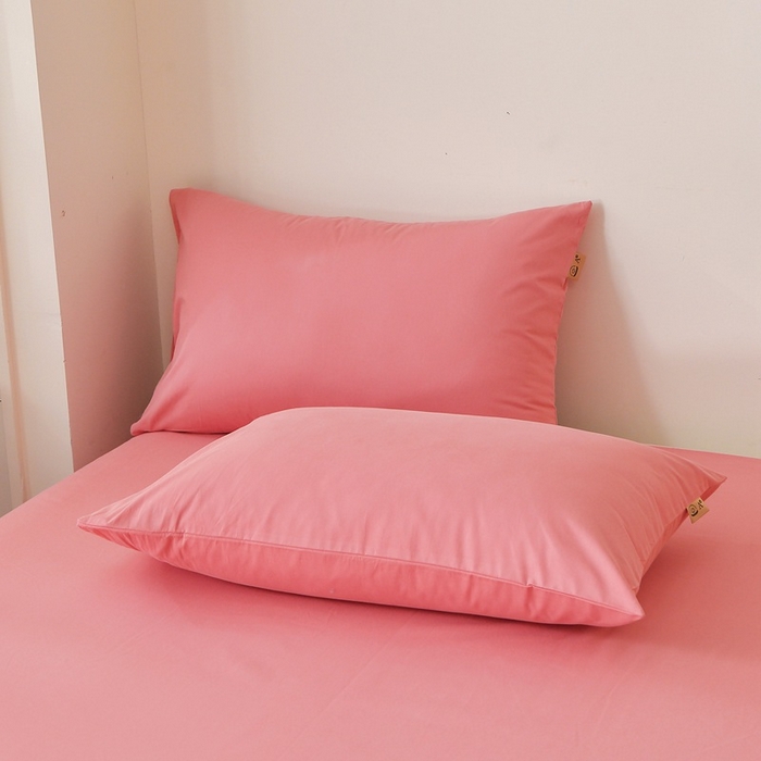 91家纺网 家纺一手货源 找家纺 晶缦家纺 2024新款全棉13376纯色喷气全棉磨毛单品枕套 暖芸馨-蕊红玉