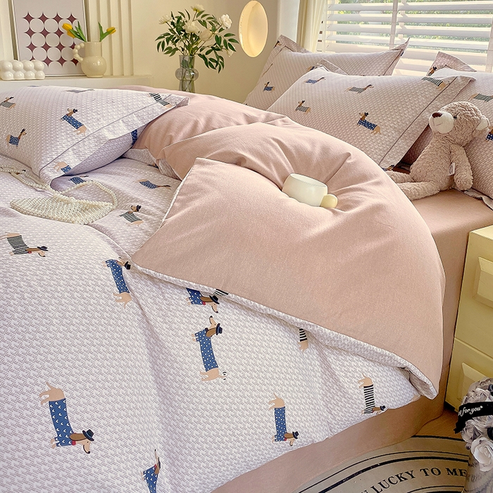 91家纺网 家纺一手货源 找家纺 威布斯 2025新款加厚纯棉全棉磨毛三件套四件套 绅士汪-咖