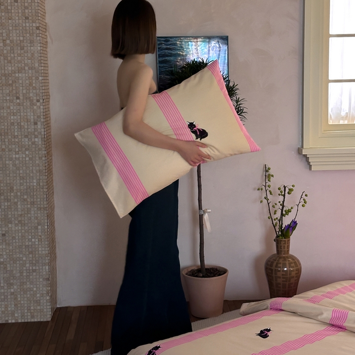 91家纺网 家纺一手货源 找家纺 怡家居 2024新款全棉磨毛印花四件套 桃气