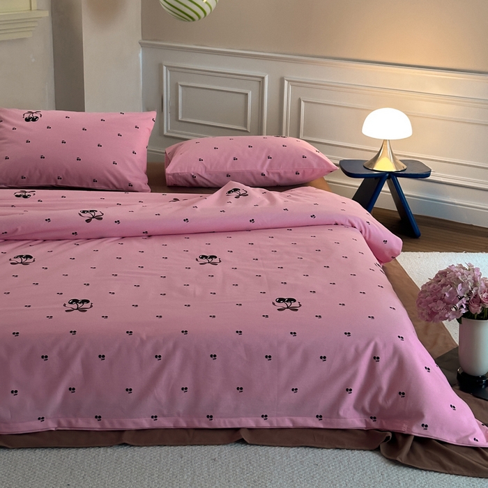 91家纺网 家纺一手货源 找家纺 怡家居 2024新款全棉磨毛印花四件套 小甜心