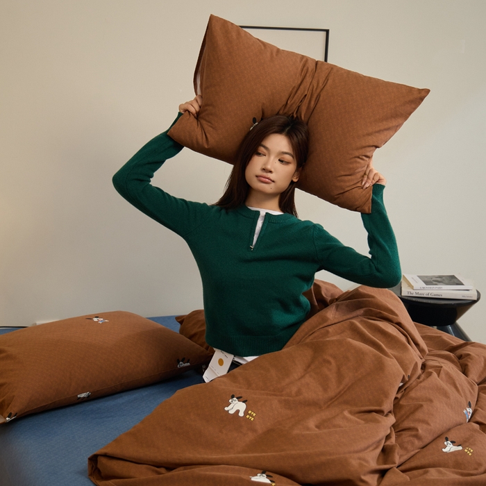 91家纺网 家纺一手货源 找家纺 怡家居 2024新款全棉磨毛印花四件套 小可爱