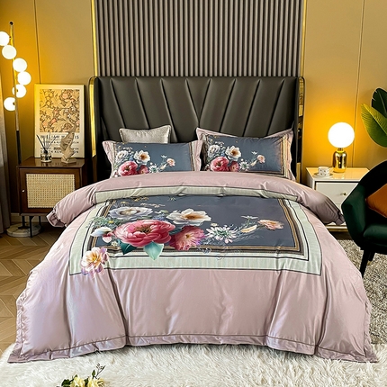 91家纺网 家纺一手货源 找家纺 （总）梵克保罗 2024秋冬新款有氧臻棉绒数码印花9斤四件套（控价+100）