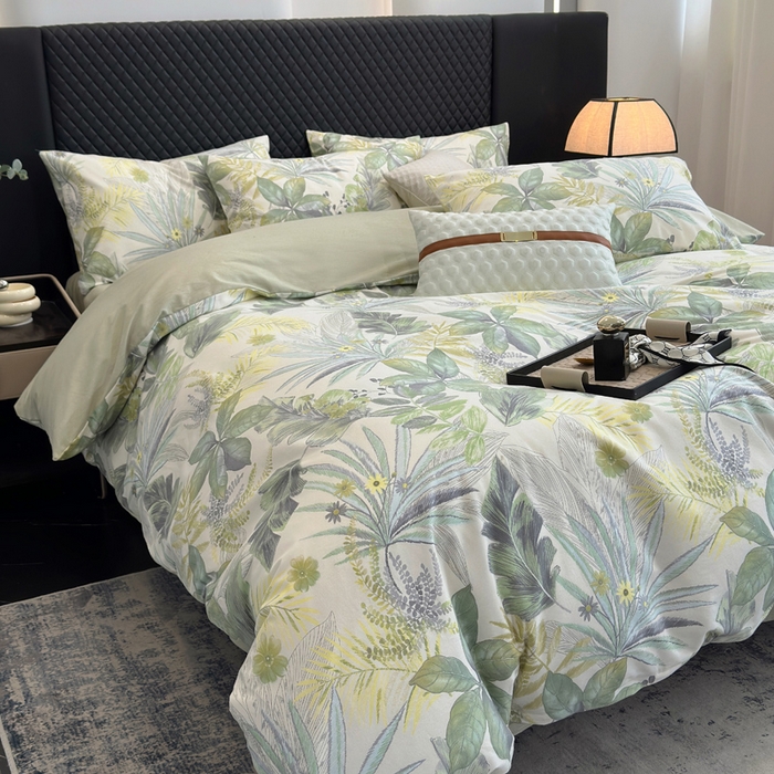 91家纺网 家纺一手货源 找家纺 怡家居 2024新款全棉磨毛印花四件套 月光森林