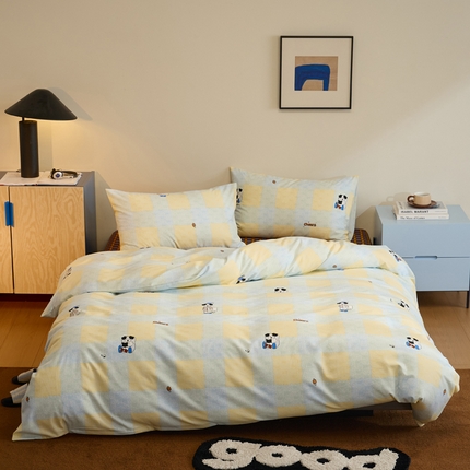 怡家居 2024新款全棉磨毛印花四件套 萌星