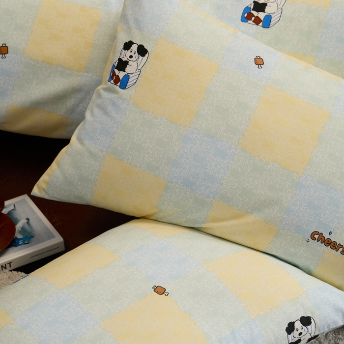 91家纺网 家纺一手货源 找家纺 怡家居 2024新款全棉磨毛印花四件套 萌星