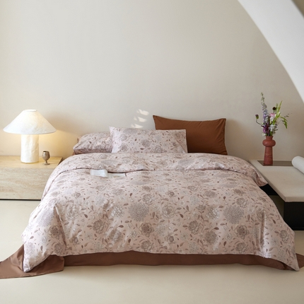 怡家居 2024新款全棉磨毛印花四件套 花颜