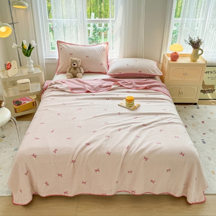 91家纺网 家纺一手货源 找家纺 （总）左右家纺 2024新款同心结牛奶绒毛毯