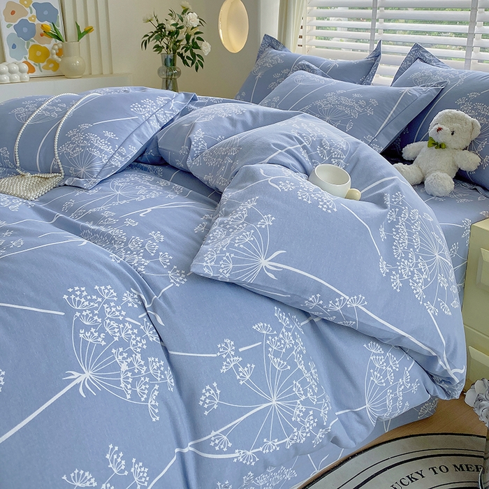 91家纺网 家纺一手货源 找家纺 威布斯 2025新款加厚纯棉全棉磨毛三件套四件套 晨慕间-灰