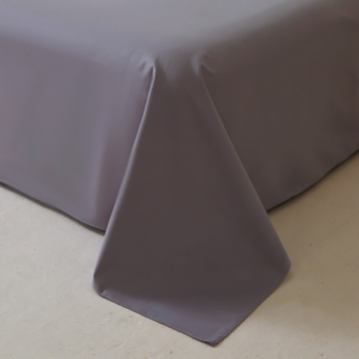 91家纺网 家纺一手货源 找家纺 晶缦家纺 2024新款全棉13376纯色喷气全棉磨毛单品床单 暖芸馨-深青灰