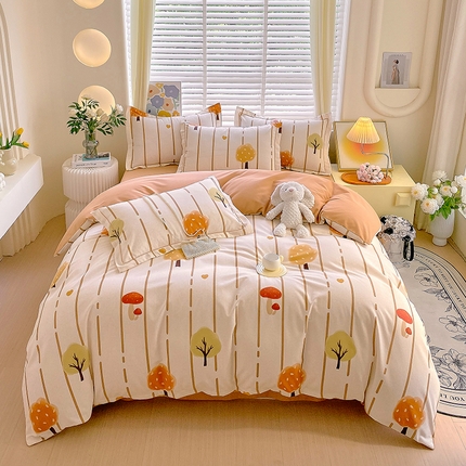 91家纺网 家纺一手货源 找家纺 （总）威布斯 2025新款加厚全棉磨毛四件套