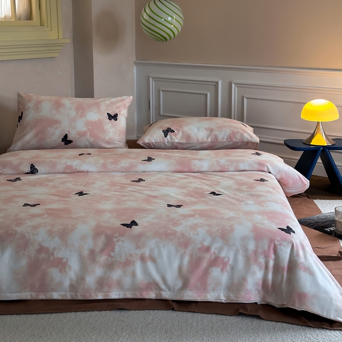 91家纺网 家纺一手货源 找家纺 怡家居 2024新款全棉磨毛印花四件套 悠然