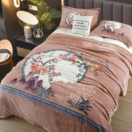 91家纺网 家纺一手货源 找家纺 （总）好艺佳毛毯 2025新款升级多功能3D数码印花毛毯 被套两用拉舍尔云毯