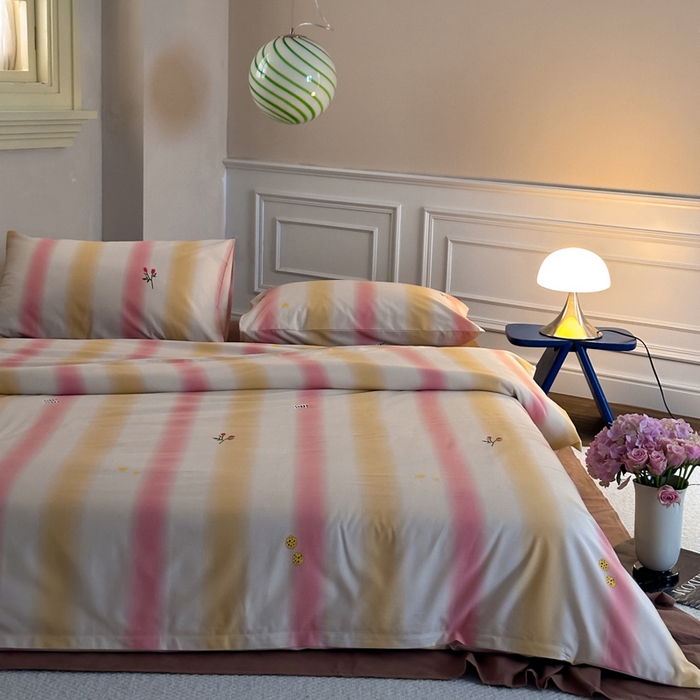 91家纺网 家纺一手货源 找家纺 怡家居 2024新款全棉磨毛印花四件套 初恋