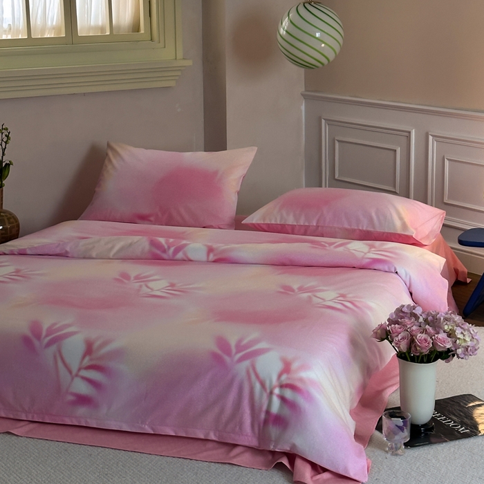 91家纺网 家纺一手货源 找家纺 怡家居 2024新款全棉磨毛印花四件套 暖阳