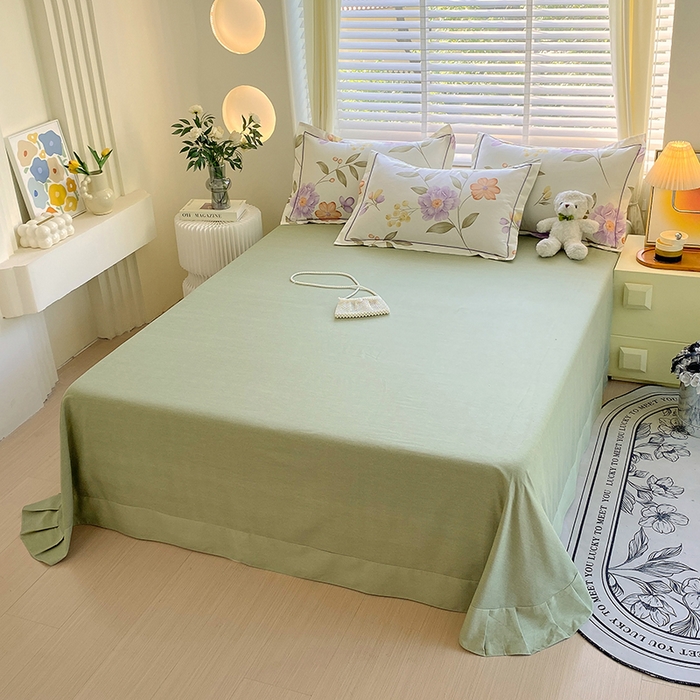 91家纺网 家纺一手货源 找家纺 威布斯 2025新款加厚纯棉全棉磨毛三件套四件套 秋天童话-黄