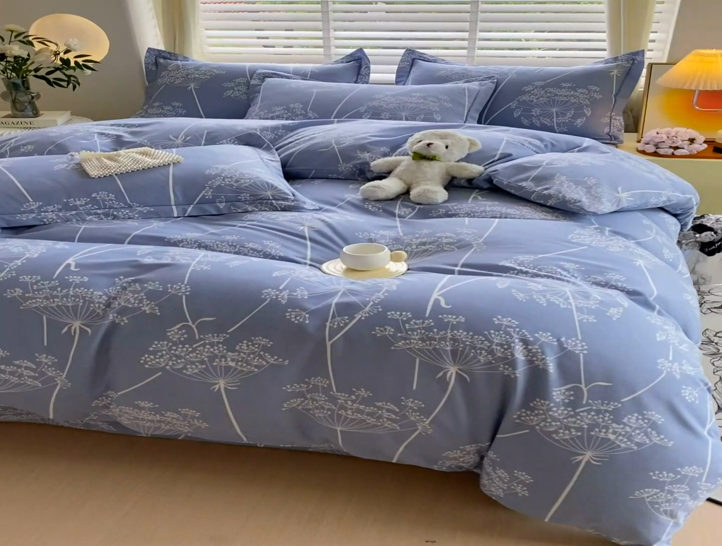 91家纺网 家纺一手货源 找家纺 威布斯 2025新款加厚纯棉全棉磨毛三件套四件套 晨慕间-灰