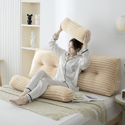 91家纺网 家纺一手货源 找家纺 （总）沐沐家纺 2026新款魔法绒三角靠背