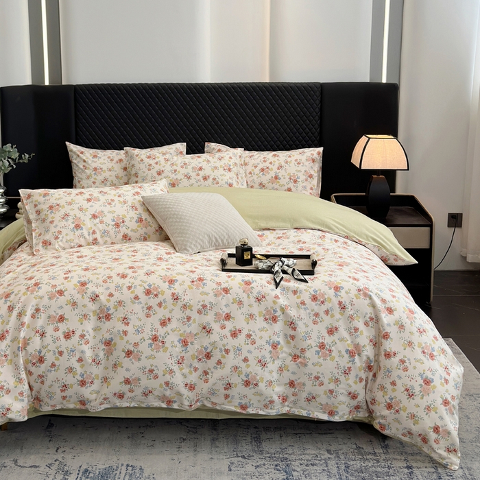 91家纺网 家纺一手货源 找家纺 怡家居 2024新款全棉磨毛印花四件套 春夕集