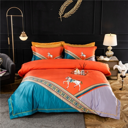 91家纺网 家纺一手货源 找家纺 （总）梵克保罗 2024秋冬新款有氧臻棉绒数码印花9斤四件套（控价+100）