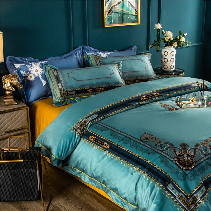 91家纺网 家纺一手货源 找家纺 梵克保罗 2024秋冬新款有氧臻棉绒数码印花9斤四件套（控价+100） 佛罗伦萨-绿