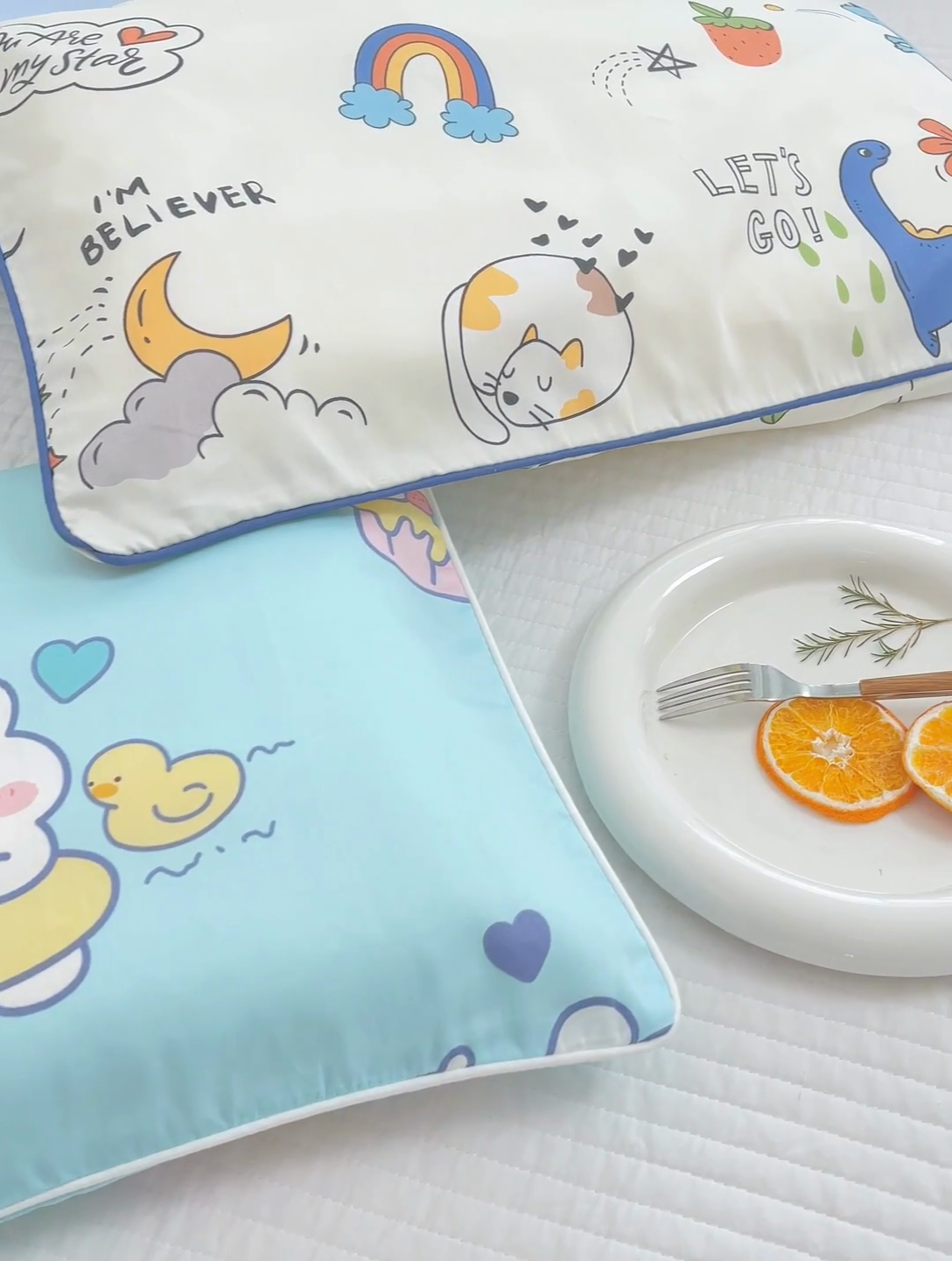 91家纺网 家纺一手货源 找家纺 （总）2024新款A类60支印花儿童枕套纯棉贡缎学生宝宝枕头套